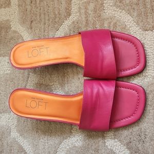 Ann Taylor Loft Pink Mules size 9M